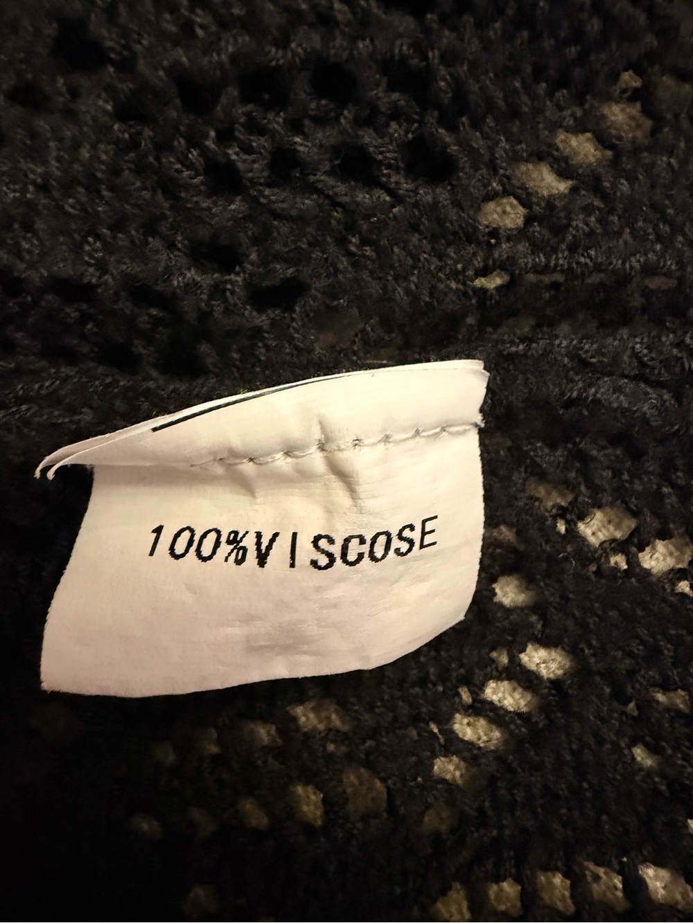 Black Tie-Front Open Knit Women's Cardigan Shrug - Picture 7 of 8